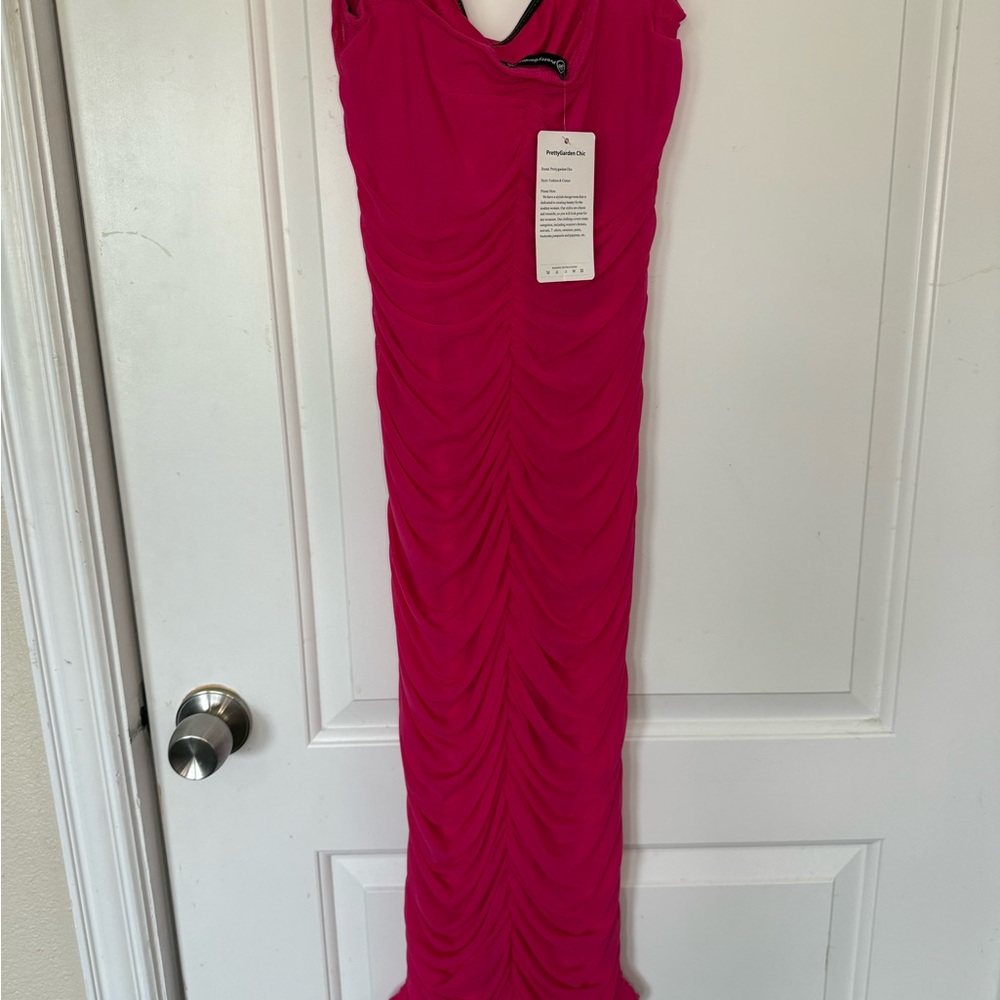 Chic Magenta Dress- prettygarden women size S, new with tags - Picture 6 of 13